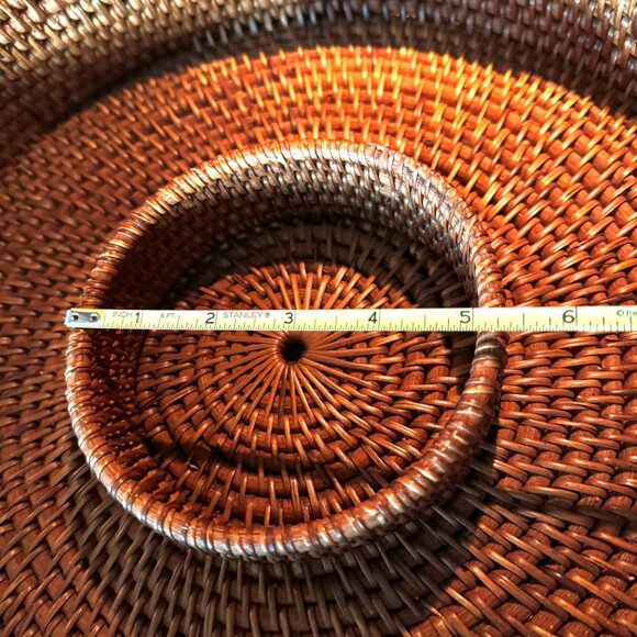 Woven Rattan Chip & Dip Server Tray Charger 15" William Sonoma - Picture 4 of 13